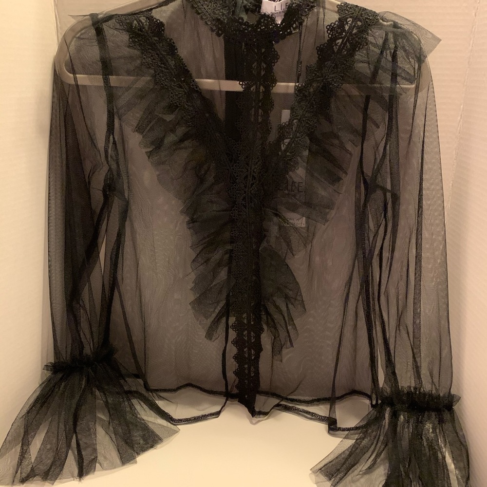 NWT Black Lace top